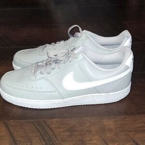 Nike Court Vision Gray and White Sneakers Low-Top Classic